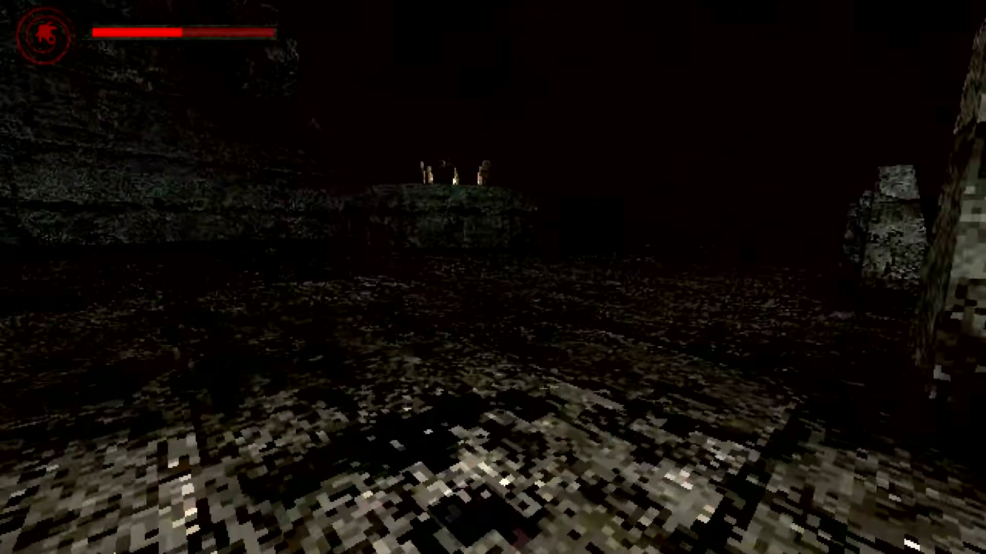 Narrower corridors in the mid section with ruined architecture and fewer visible grapple points